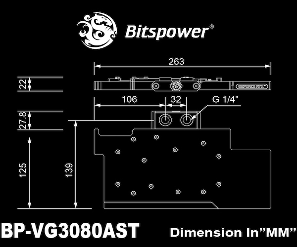 Bitspower Classic VGA Water Block for ASUS ROG Strix GeForce RTX 3080