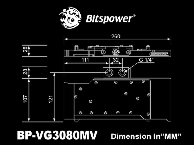 Bitspower Classic VGA Water Block for MSI GeForce RTX 3080 VENTUS series