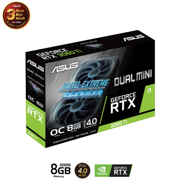 VGA Asus DUAL GeForce RTX™ 3060 Ti V2 MINI OC Edition 8GB GDDR6 