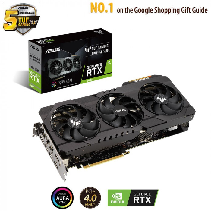 VGA Asus TUF Gaming GeForce RTX™ 3080 10GB GDDR6X 