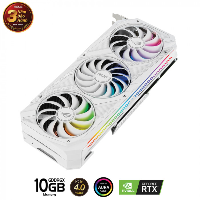 VGA Asus ROG Strix GeForce RTX™ 3080 V2 White OC Edition 10GB GDDR6X