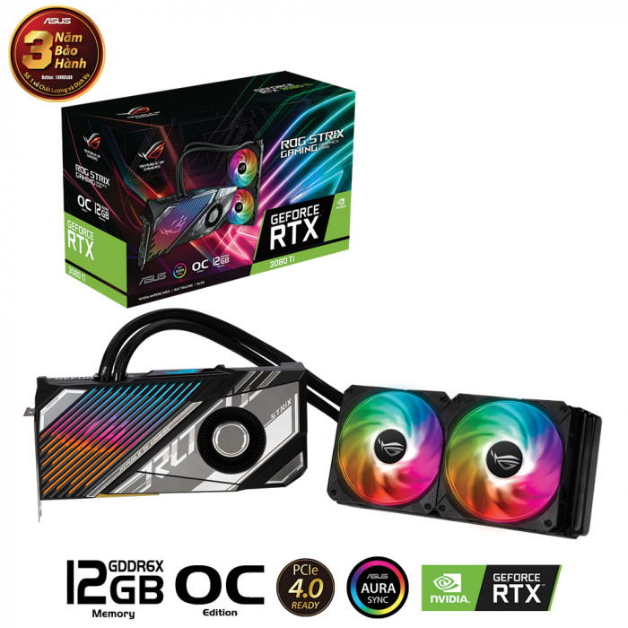 VGA Asus ROG Strix LC GeForce RTX 3080 Ti OC Edition 12GB GDDR6X 