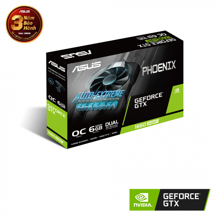 VGA Asus PHOENIX GeForce® GTX 1660 SUPER™ OC edition 6GB GDDR6 