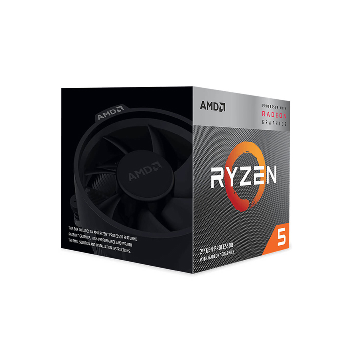 CPU AMD Ryzen 5 3400G (3.7GHz turbo up to 4.2GHz, 4 nhân 8 luồng, 4MB Cache, Radeon Vega 11, 65W) - Socket AMD AM4