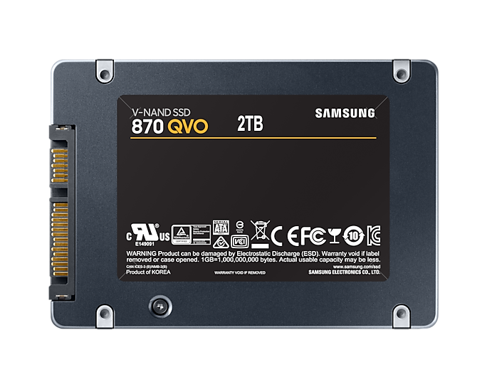 SSD SamSung 870 QVO 2TB 2.5" SATA III - MZ-77Q2T0BW