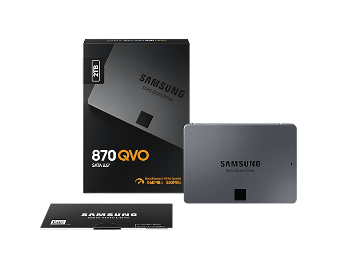 SSD SamSung 870 QVO 2TB 2.5" SATA III - MZ-77Q2T0BW