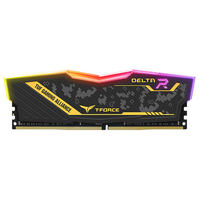 RAM TeamGroup T-FORCE Delta TUF Gaming Alliance RGB 32GB (2 x 16GB) DDR4 Bus 3200MHz - Đen 