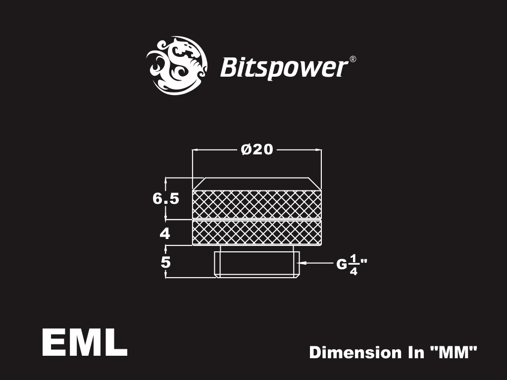 Bitspower Fitting Cắm Ống OD12MM (White)