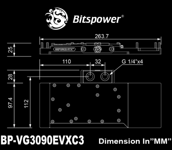 Bitspower Classic VGA Water Block for EVGA GeForce RTX 3090 XC3 series