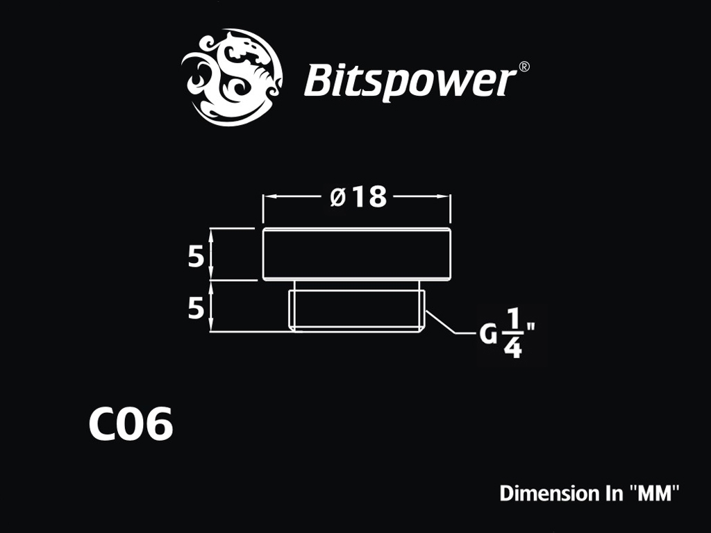Bitspower Stop Fitting (White)