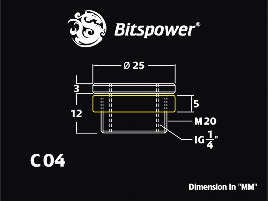 Bitspower Fitting CaseTop Water-Fill SET (Matt Black)