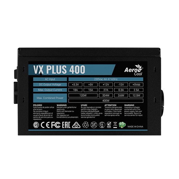 PSU AEROCOOL VX PLUS 400 230V N-PFC