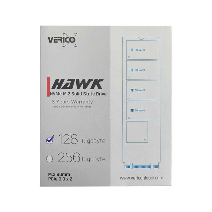 SSD Verico Hawk 128GB NVMe PCIe Gen3x2 M.2 2280