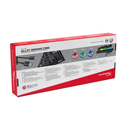 Bàn phím HyperX Alloy Origins Core RGB Mechanical Gaming Keyboard - Red Switch