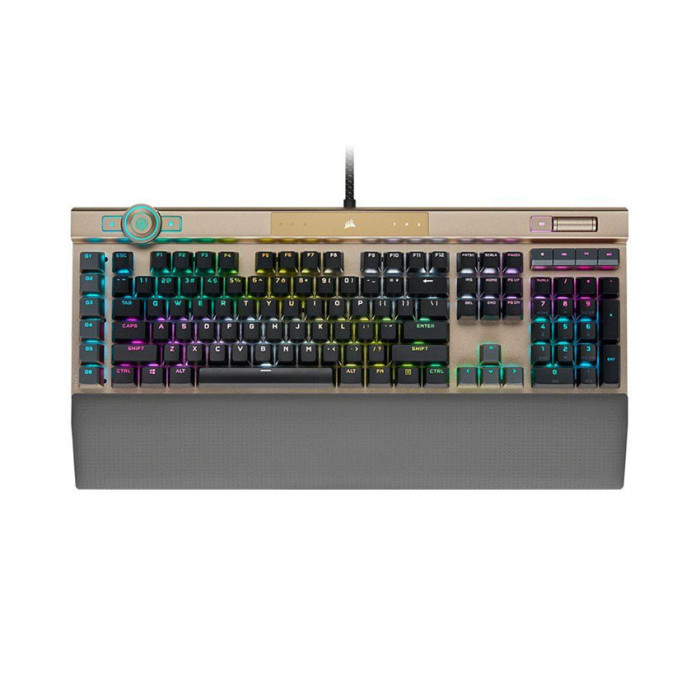 Bàn phím Corsair K100 RGB Midnight Gold Optical-Mechanical Gaming Keyboard — CORSAIR OPX Switch