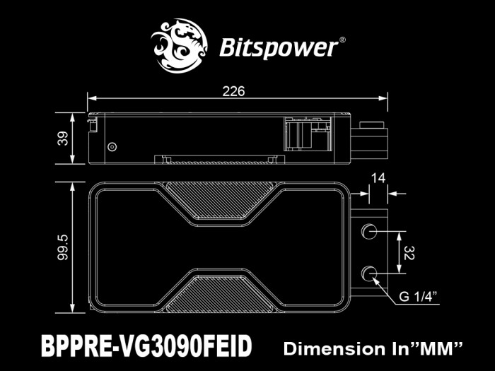 Bitspower Premium Mobius VGA Water Block for GeForce RTX 3090 Founders Edition