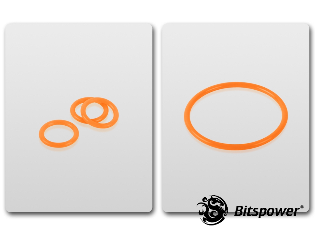 O-Ring Kit For Bitspower D5 MOD TOP (UV Orange) 