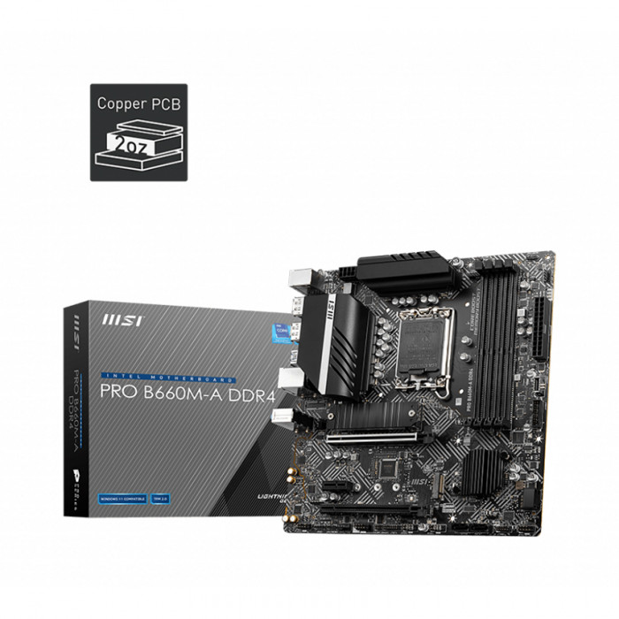 Mainboard MSI PRO B660M-E DDR4 Motherboard M-ATX - Intel 12th Gen Processors