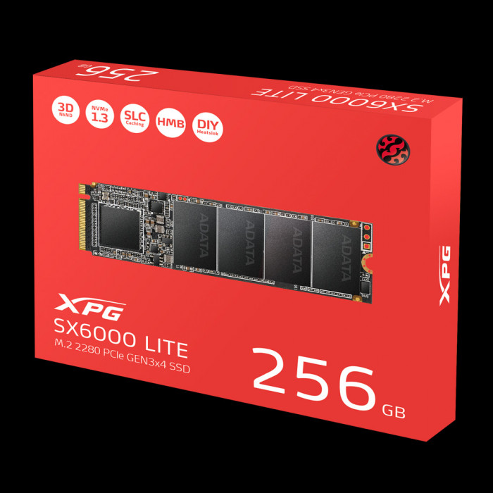 Ổ cứng SSD ADATA XPG SX6000 Lite 256GB  NVMe 2280 PCIe Đọc 1800 MB/s Ghi 900 MB/s 