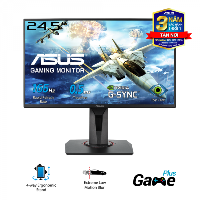 Màn Hình ASUS VG258QR 25 inch 165Hz 0.5ms G-SYNC Compatible Full HD 2 Loa