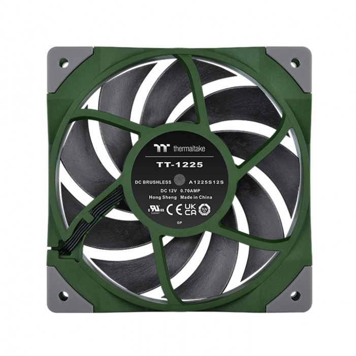 Quạt Tản Nhiệt Thermaltake TOUGHFAN 12 Racing Green High Static Pressure Radiator Fan (Single Fan Pack)