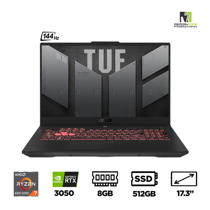 Laptop Asus FA707R (R7 6800H/8GB/512GB/RTX3050/17.3 FHD/Grey)
