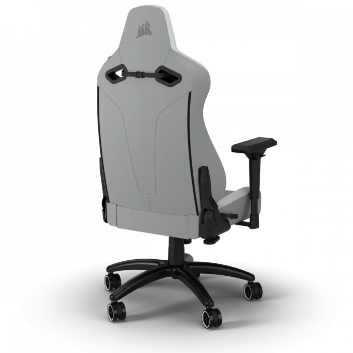 Ghế Gaming Corsair TC200 Gaming Chair Plush Leatherette – Light Grey/White