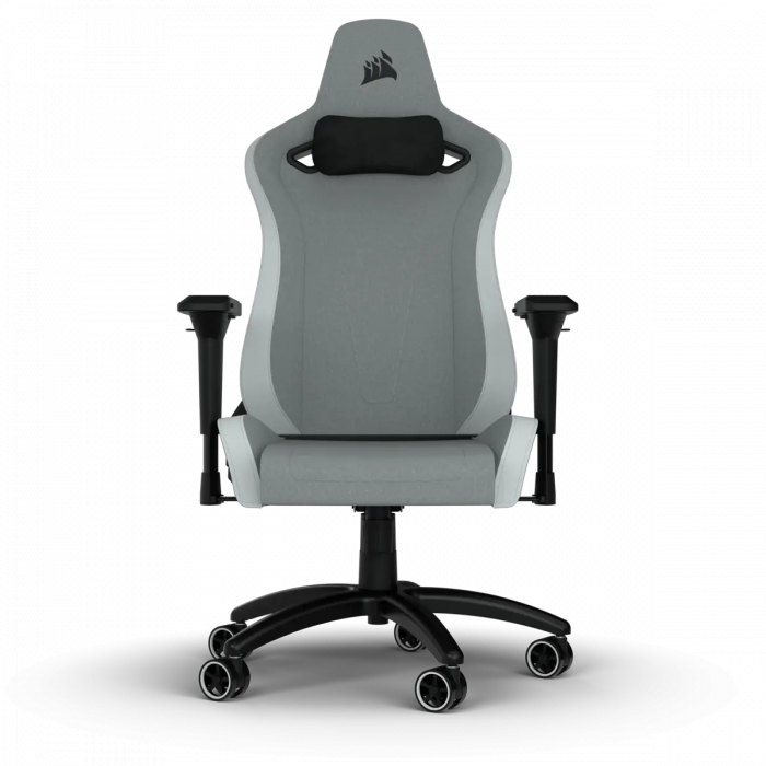 Ghế Gaming Corsair TC200 Gaming Chair Soft Fabric – Light Grey/White