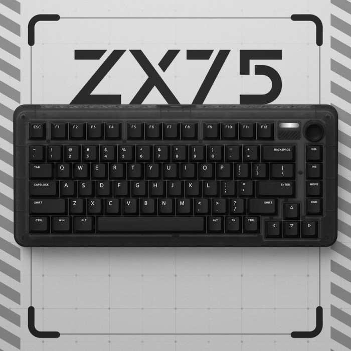 Bàn phím cơ IQUNIX ZX75 DarkSide (Non-Backlit Cherry Silent Red)