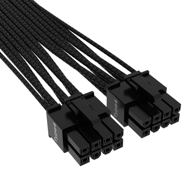 Dây cáp nguồn Corsair Premium Individually Sleeved PCIe 5.0 12VHPWR 600W Black