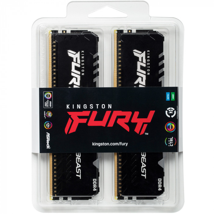 RAM Kingston FURY Beast RGB 32GB(2x16GB/DDR4/3200MHz)