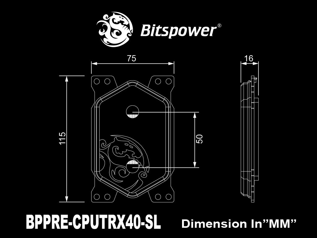 Bitspower Premium Summit ELX Gunmetal Edition (AMD TRX40)