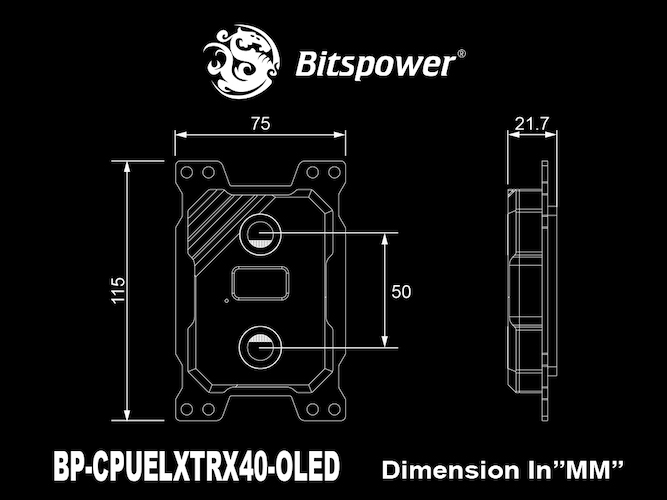 Bitspower Block CPU Summit ELX cho AMD TRX40 (OLED)